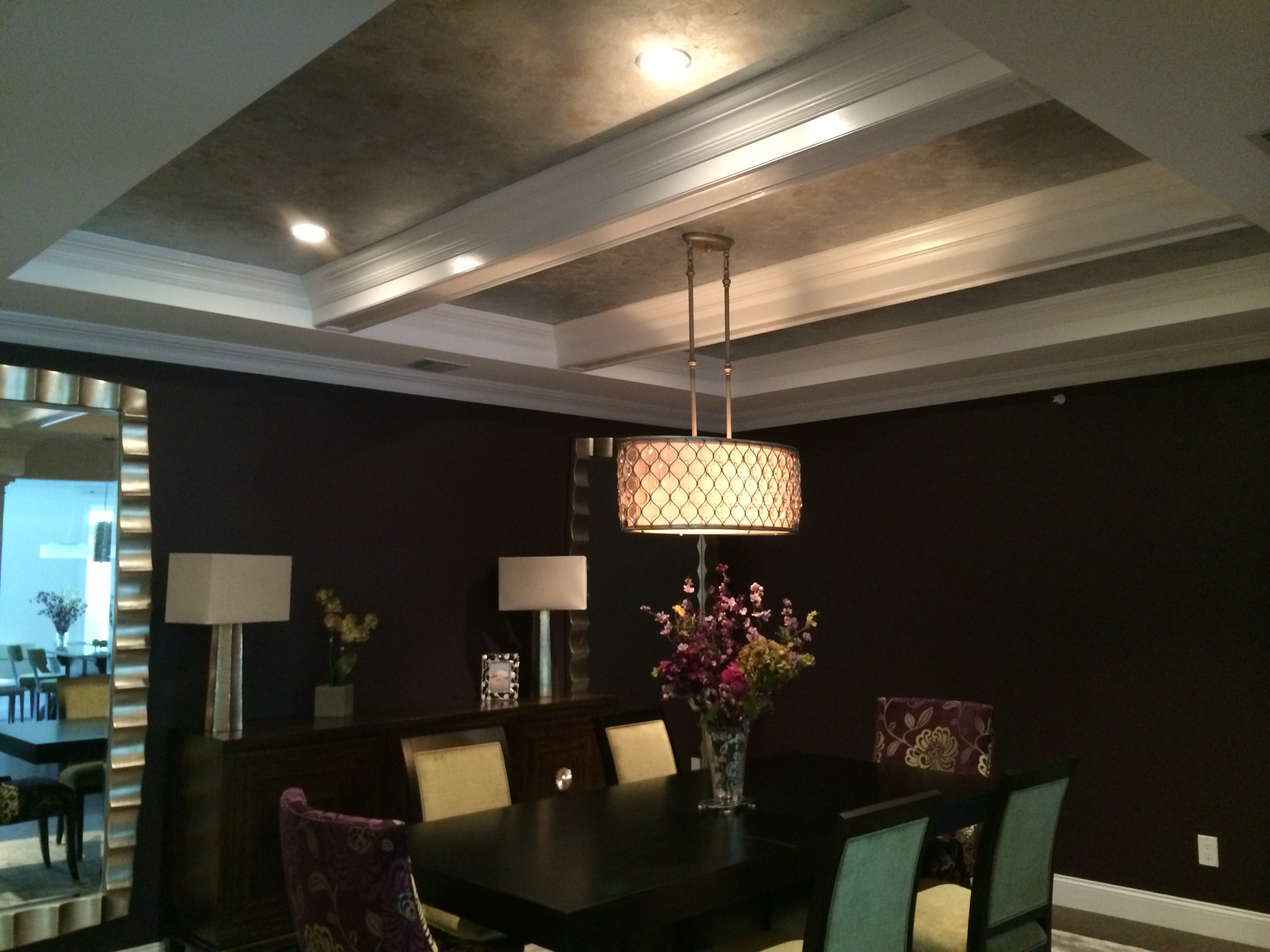 Metallic Ceiling, Silver & Gold, Meadowbrook Pointe
