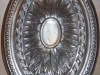 Oval medallion, silver leaf antiqued