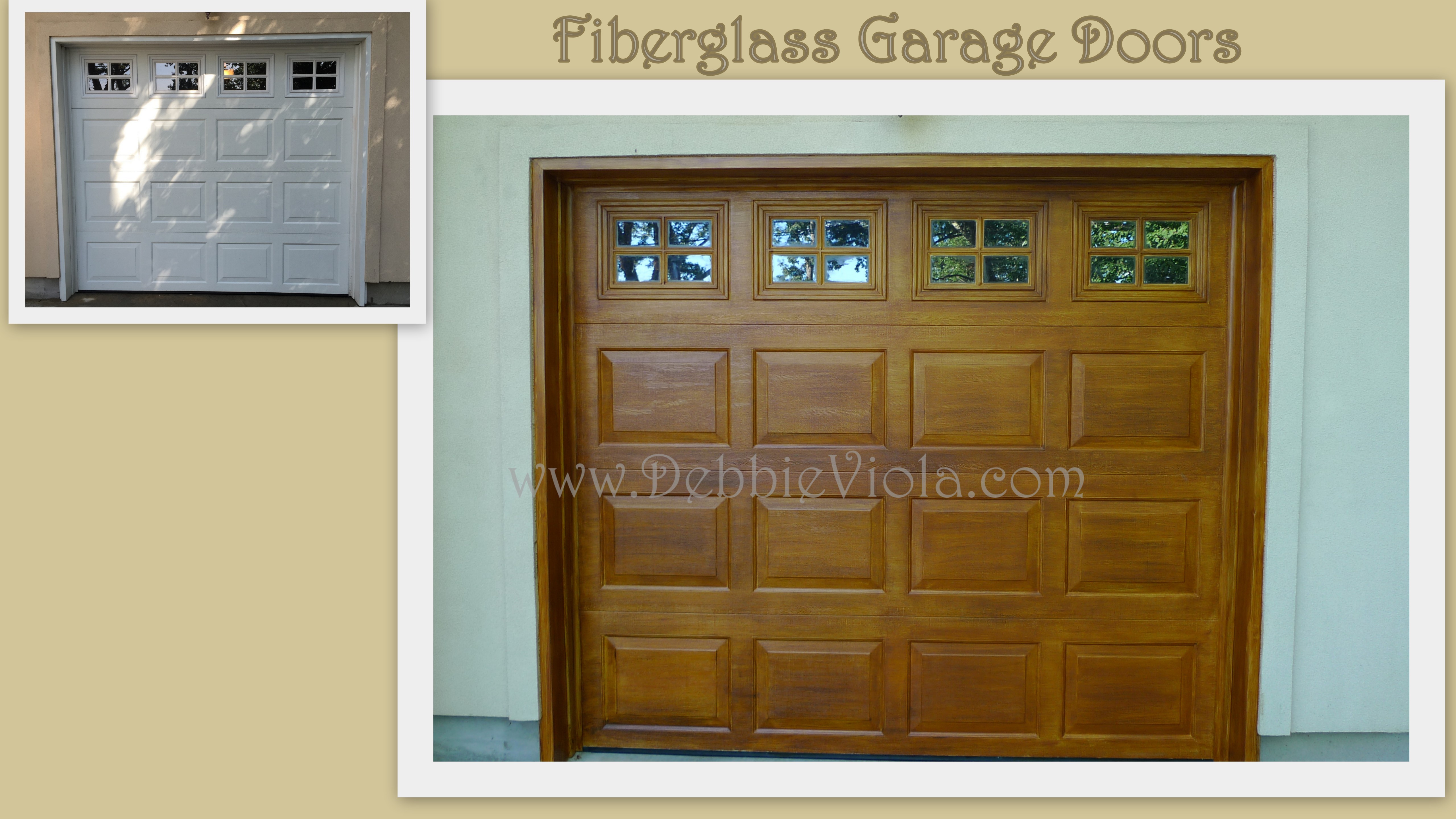 Garage Doors - Faux Woodgrain