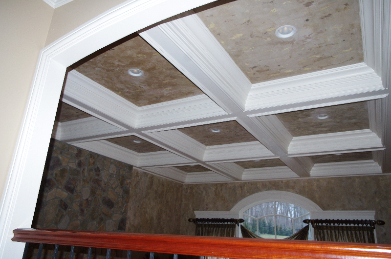 25 foot high coffered ceiling, Muttontown, Long Island