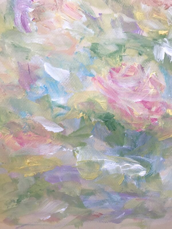 Abstract floral painting by Debbie Viola